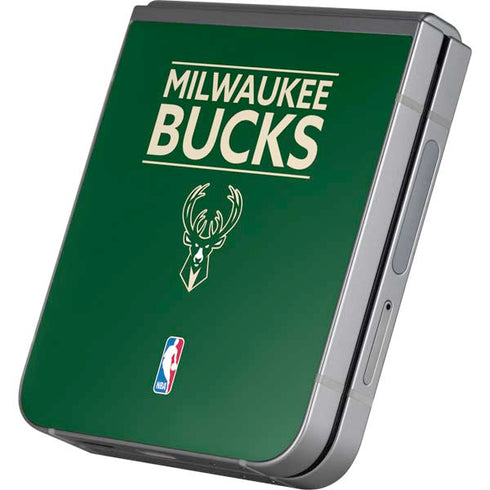 NBA Milwaukee Bucks Standard - Green Galaxy Z Flip6 Skin